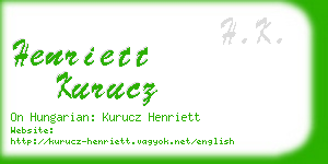 henriett kurucz business card